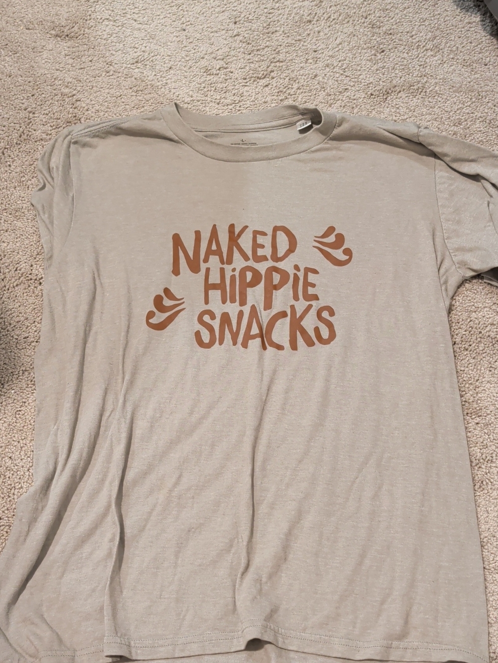 Naked Hippie Snacks Short Sleeve Tee - Taupe